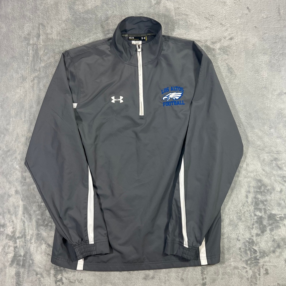 UNDER ARMOUR Pullover Mens Medium Grey Los Altos Football Quarter Zip